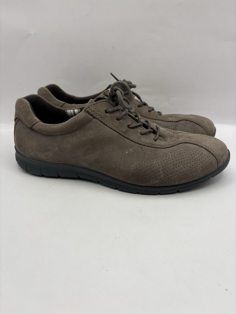 Ecco Babett Tie Oxford Brown Leather Oxfords Size 37 Women 6-6.5